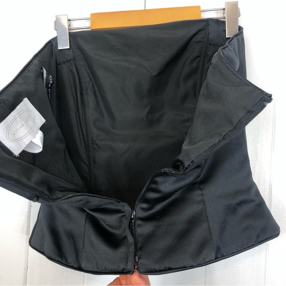Alfred Angelo Satin Black Corset Top Sz M - Picture 3 of 4